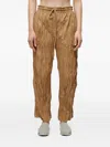 Osklen Reta Tricoline Drawstring Trousers In Gold