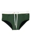 Osklen Retro Side-tape Swim Briefs In Green
