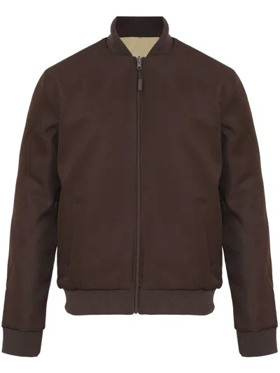 Osklen Reversible Bomber Jacket In Brown