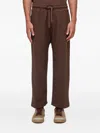 Osklen Ribbed Drawstring Trousers In Brown