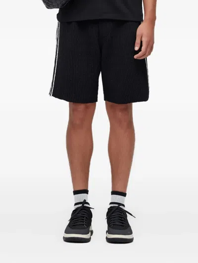 Osklen Ribbed Side-stripe Shorts In Black