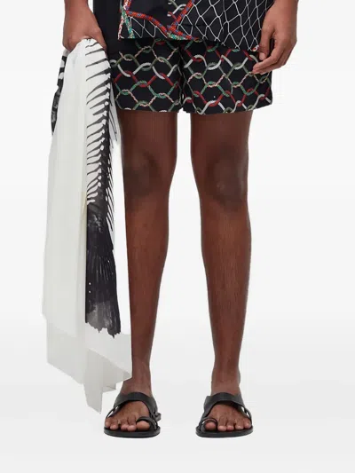 Osklen Rope-pattern Drawstring Shorts In Black