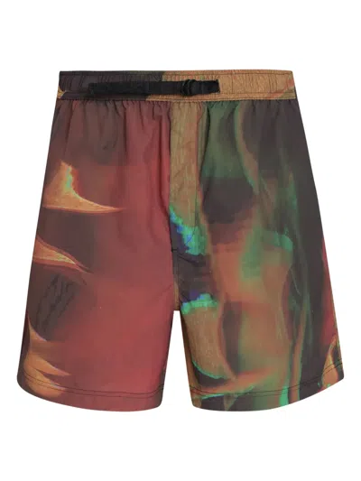Osklen Rose Glitch Shorts In Brown