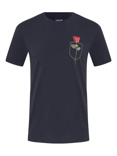 Osklen Rose-print Emblem T-shirt In Black