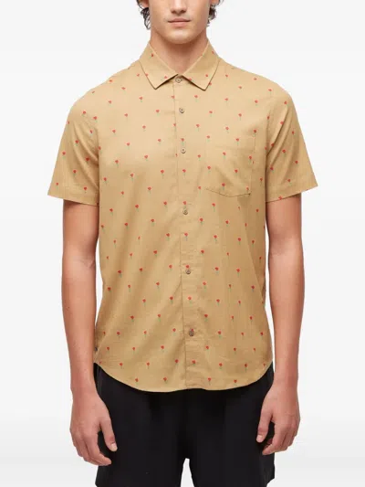 Osklen Rose-print Short-sleeve Shirt In Neutral