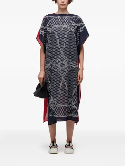 Osklen スカーフノット ドレス In Blue