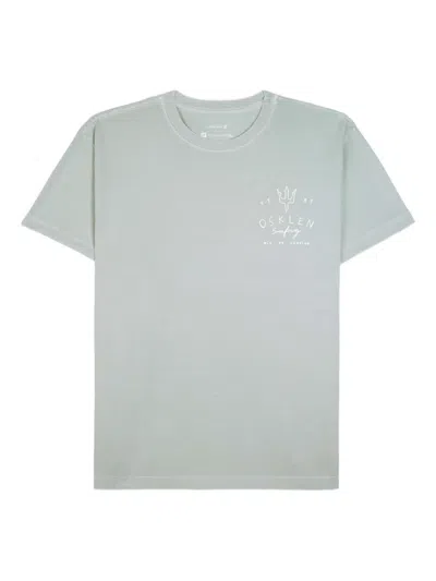 Osklen Scribble-detail Crew-neck T-shirt In Green