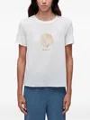 Osklen Shell-print Raw-edge T-shirt In White
