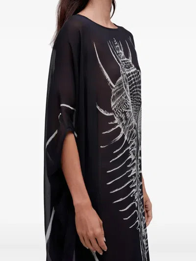 Osklen Shell-print Dress In Black
