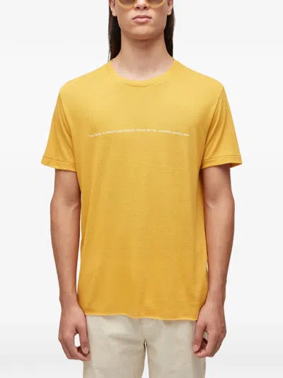 Osklen Short-sleeve Crew-.neck T-shirt In Yellow