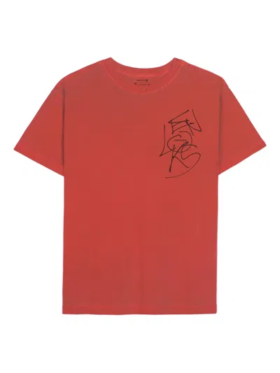 Osklen Signature-graphic T-shirt In Orange