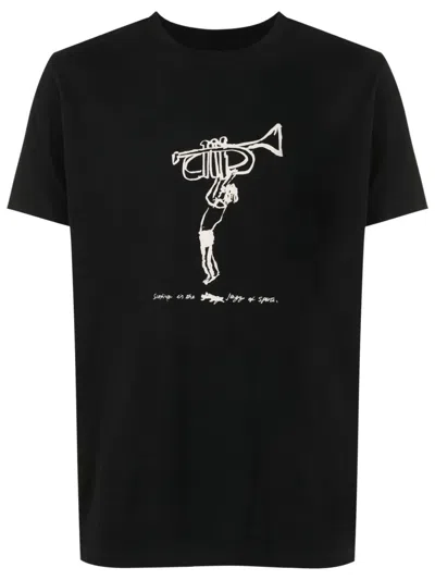 Osklen Sketch-style Print T-shirt In Black