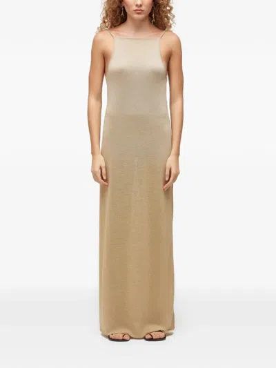 Osklen Sleeveless Maxi Dress In Neutral