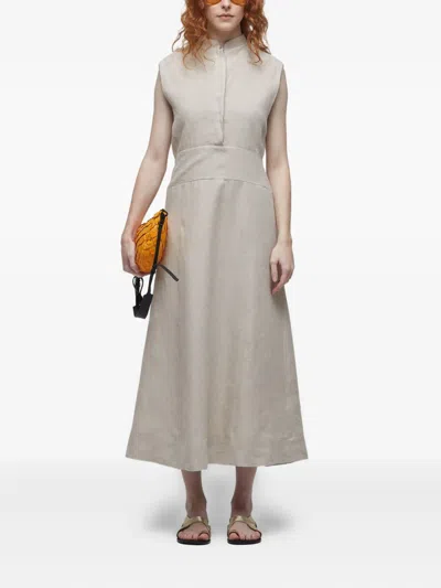 Osklen Sleeveless Midi Dress In Gray