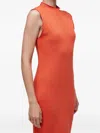 Osklen Sleeveless Midi Dress In Orange