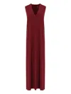 Osklen Sleeveless V-neck Maxi Dress In Red
