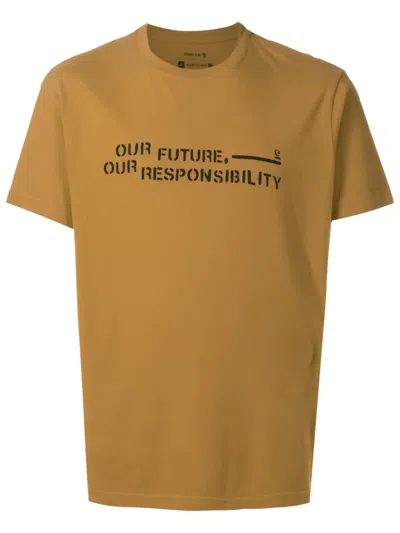 Osklen Slogan-print Cotton T-shirt In Brown
