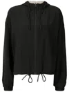 Osklen Slouchy-hood Zip-up Jacket In Black