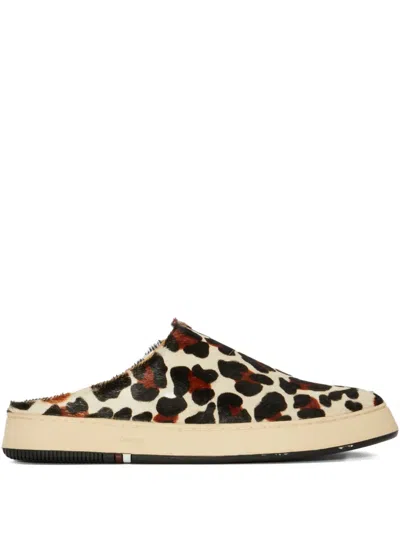 Osklen Soho Leopard-print Flat Mules In Animal Print