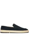 Osklen Soho Soft Moc Suede Loafers In Black