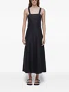 Osklen Square-neckline Midi Dress In Black