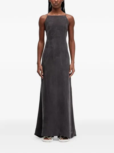 Osklen Straps Maxi Dress In Gray