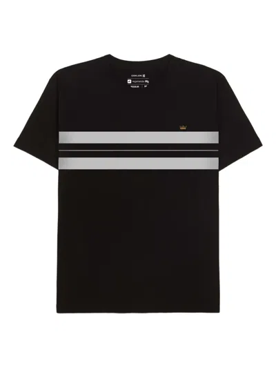 Osklen Stripe-detail Crew-neck T-shirt In Black