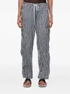 Osklen Stripe-pleated Trousers In Blue