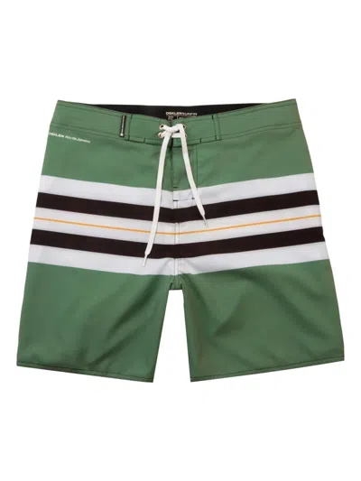 Osklen Stripe-print Swim Shorts In Green