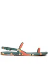 Osklen Striped Canvas Sandals In Multi