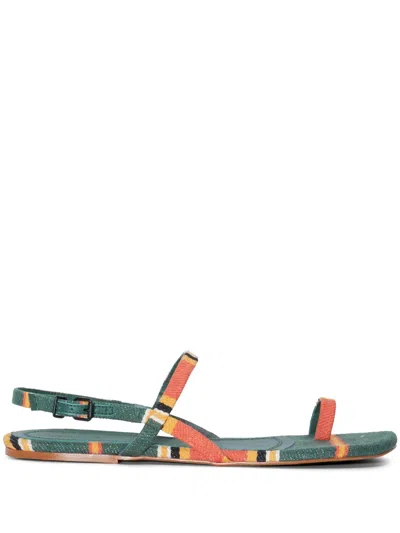 Osklen Striped Canvas Sandals In Multi