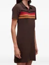 Osklen Striped Mini Polo Dress In Brown