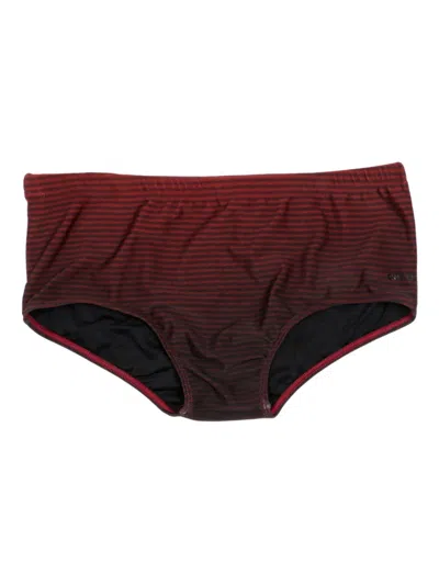 Osklen Striped-pattern Swim Trunks In Brown