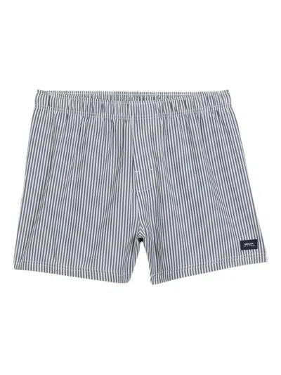 Osklen Striped Pocket Shorts In Gray