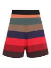 Osklen Stripes Shorts In Multi