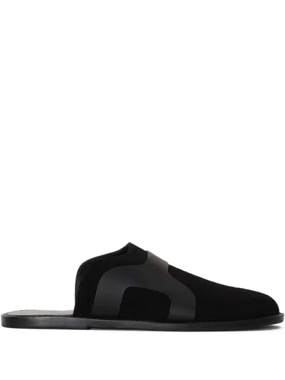 Osklen Suede-panel Mules In Black