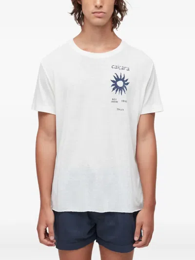 Osklen Sun-motif T-shirt In White