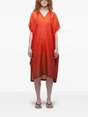 Osklen Sunset Hooded Midi Dress In Orange