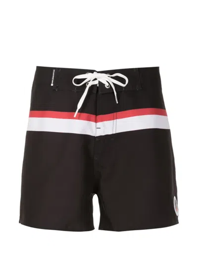 Osklen Gestreifte Sunset Badeshorts In Black