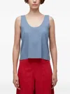 Osklen Superlight Scoop-neck Top In Blue