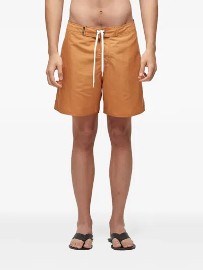 Osklen Surf Old Drawstring Swim Shorts In Brown
