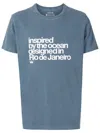 Osklen Text-print Cotton T-shirt In Blue