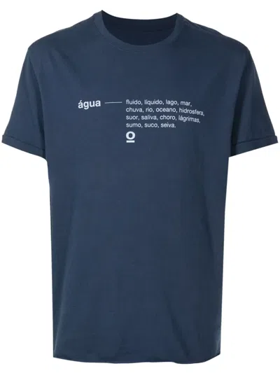 Osklen Text-print Cotton T-shirt In Blue