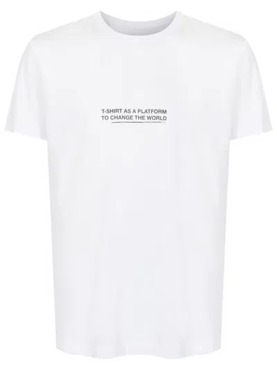 Osklen Text-print Cotton T-shirt In White