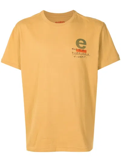 Osklen Text-print Cotton T-shirt In Gold