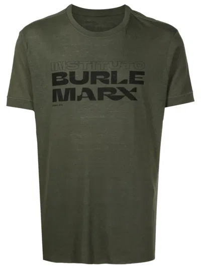 Osklen T-shirt Mit Text-print In Green