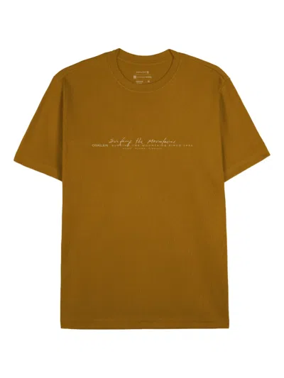 Osklen Text-print T-shirt In Gold