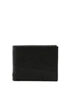 Osklen Textured Leather Bi-fold Wallet In Black