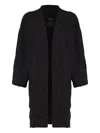 Osklen Textured Open-front Coat In Black