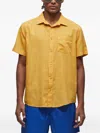 Osklen Textured Pocket Shirt In Yellow